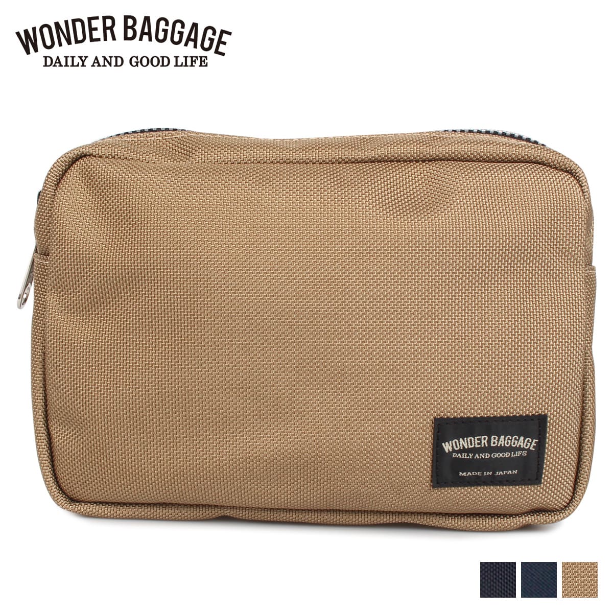 楽天inglewood BeautyWONDER BAGGAGE ACCESSORY PORCH L ワンダーバゲージ ポーチ 小物入れ メンズ レディース 1.7L ブラック ネイビー ベージュ 黒