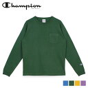 【最大1000円OFFクーポン配布中】 Champion LONG SLEEVE T-SHIRT チャンピオン Tシャツ 長袖 ロンT カットソー メンズ レディース 無地 MADE IN USA ブルー グリーン イエロー パープル C5-P401