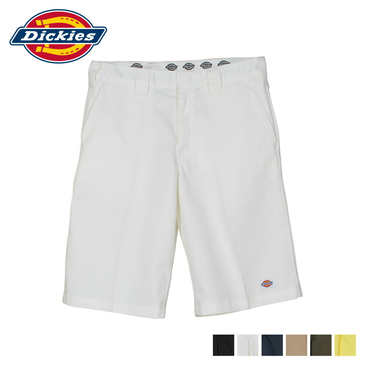 Dickies 13 INCH POCKET WORK SHORTS ディッキーズ ハーフパンツ ショートパンツ メンズ ブラック ホワイト ネイビー ベージュ オリーブ イエロー 黒 白 DK006825