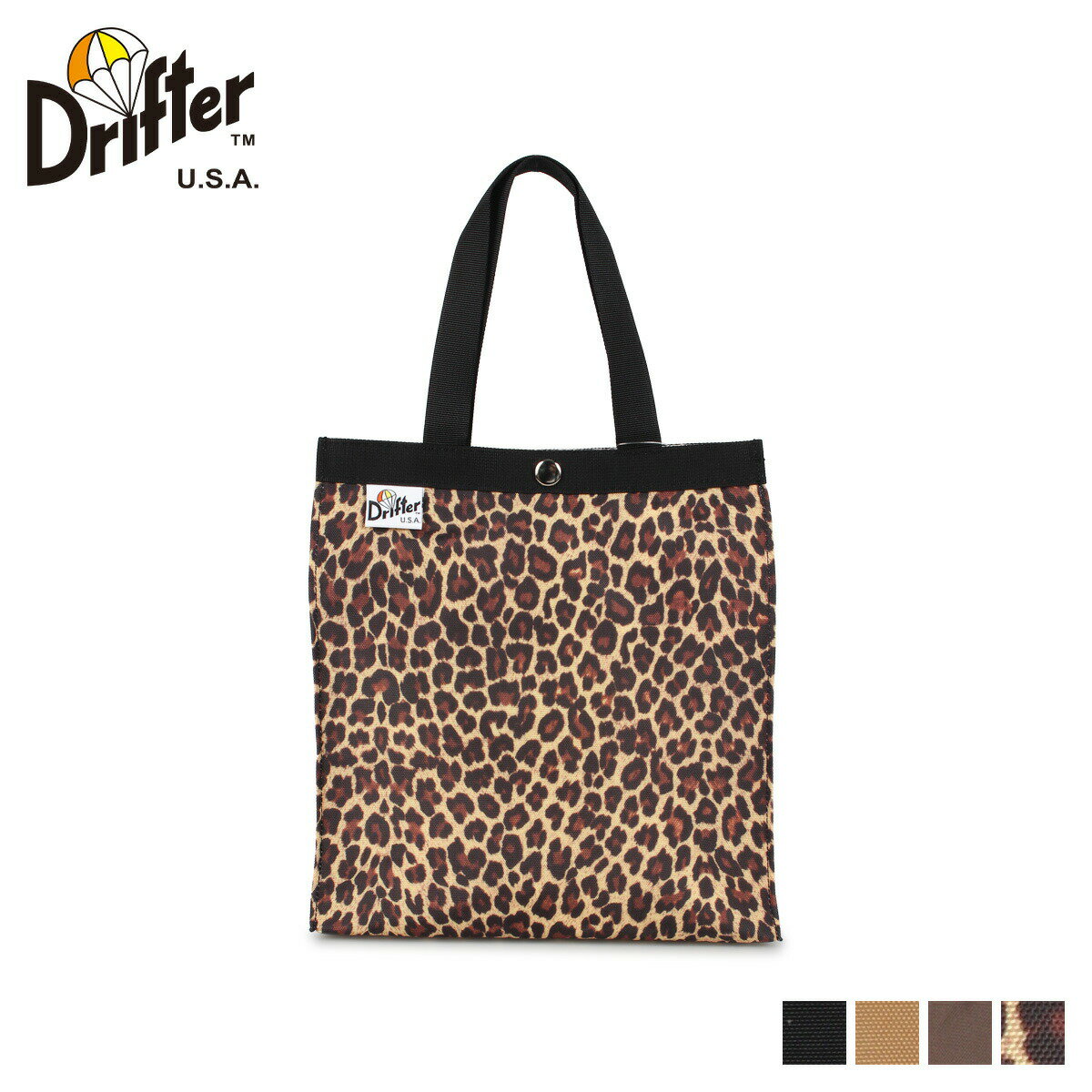 【最大1000円OFFクーポン発行中】 Drifter PAPER BAG TOTE S ドリフター バッグ トートバッグ エコバッグ メンズ レディース 6L ブラック ベージュ ブラウン レオパード 黒 DFV1650