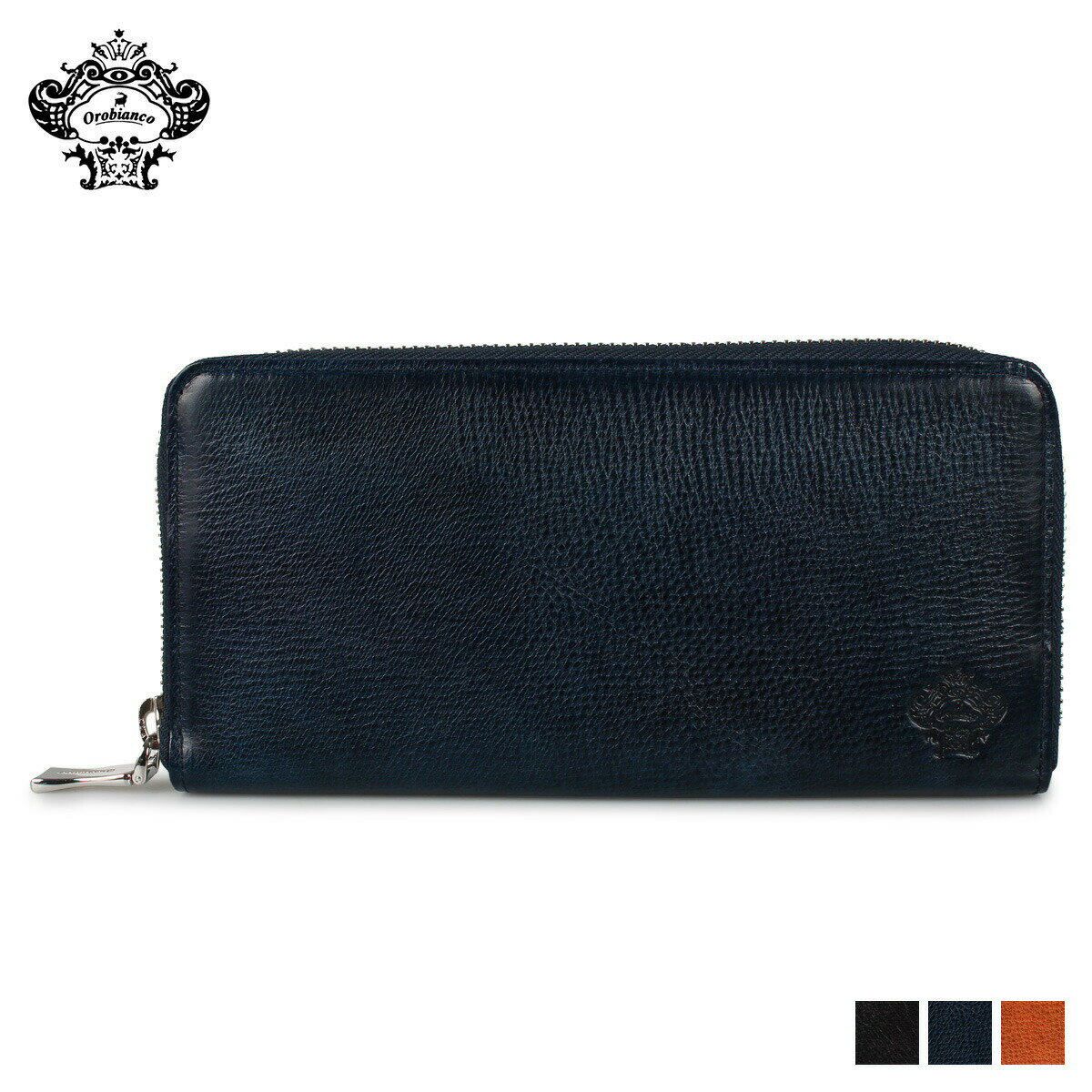【最大1000円OFFクーポン発行中】 Orobianco PATINA オロビアンコ 財布 長財布 パティナ メンズ ラウンドファスナー ブラック ネイビー ...
