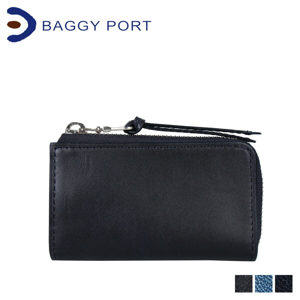 バギーポート BAGGY PORT KOI KEY CASE バギーポート キーケース キーホルダー メンズ レディース L字ファスナー 4連 ネイビー ブルー ダークブルー ZYS093