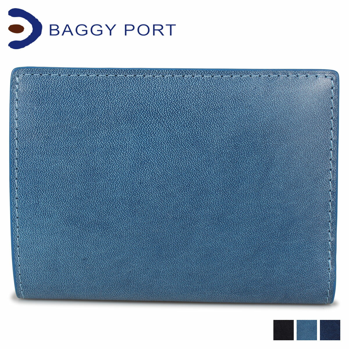 BAGGY PORT KOI WALLET バギーポート 財布 二つ折り メンズ レディース L字ファスナー ネイビー ブルー ダークブルー ZYS096