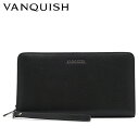 VANQUISH PASSPORT CASE ヴァンキッシュ パスポートケース パスケース カードケース メンズ ラウンドファスナー 本革 ブラック 黒 VQM...