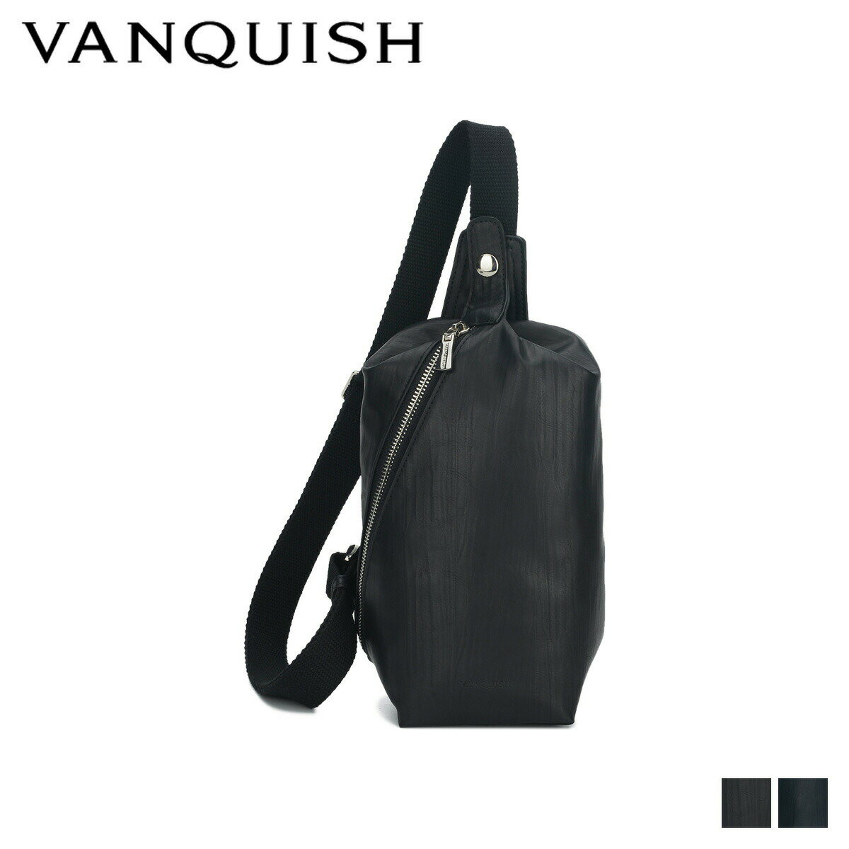 【最大1000円OFFクーポン配布中】 VANQUISH BODY BAG ヴァンキッシュ バッグ ウエストバッグ ボディバッグ メンズ 撥水 ブラック ネイビー 黒 VQM-41530