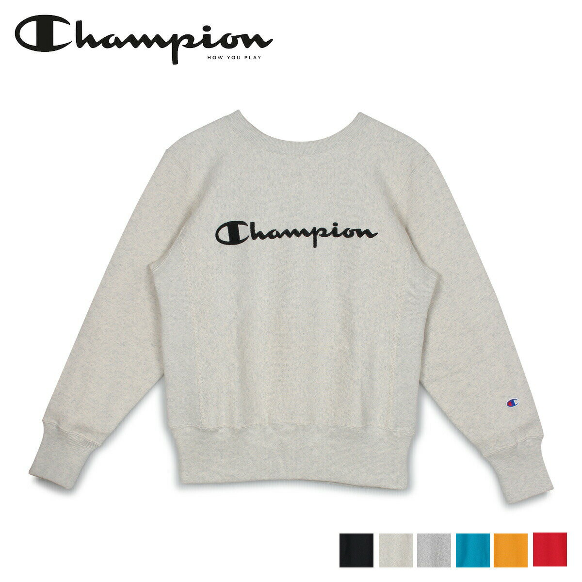 Champion REVERSE WEAVE CREW NECK SWEAT チャンピオン リバースウィーブ トレーナー スウェット プルオーバー メンズ レディース クルーネック ブラック ホワイト グレー ブルー イエロー ピンク 黒 白 C3-L007