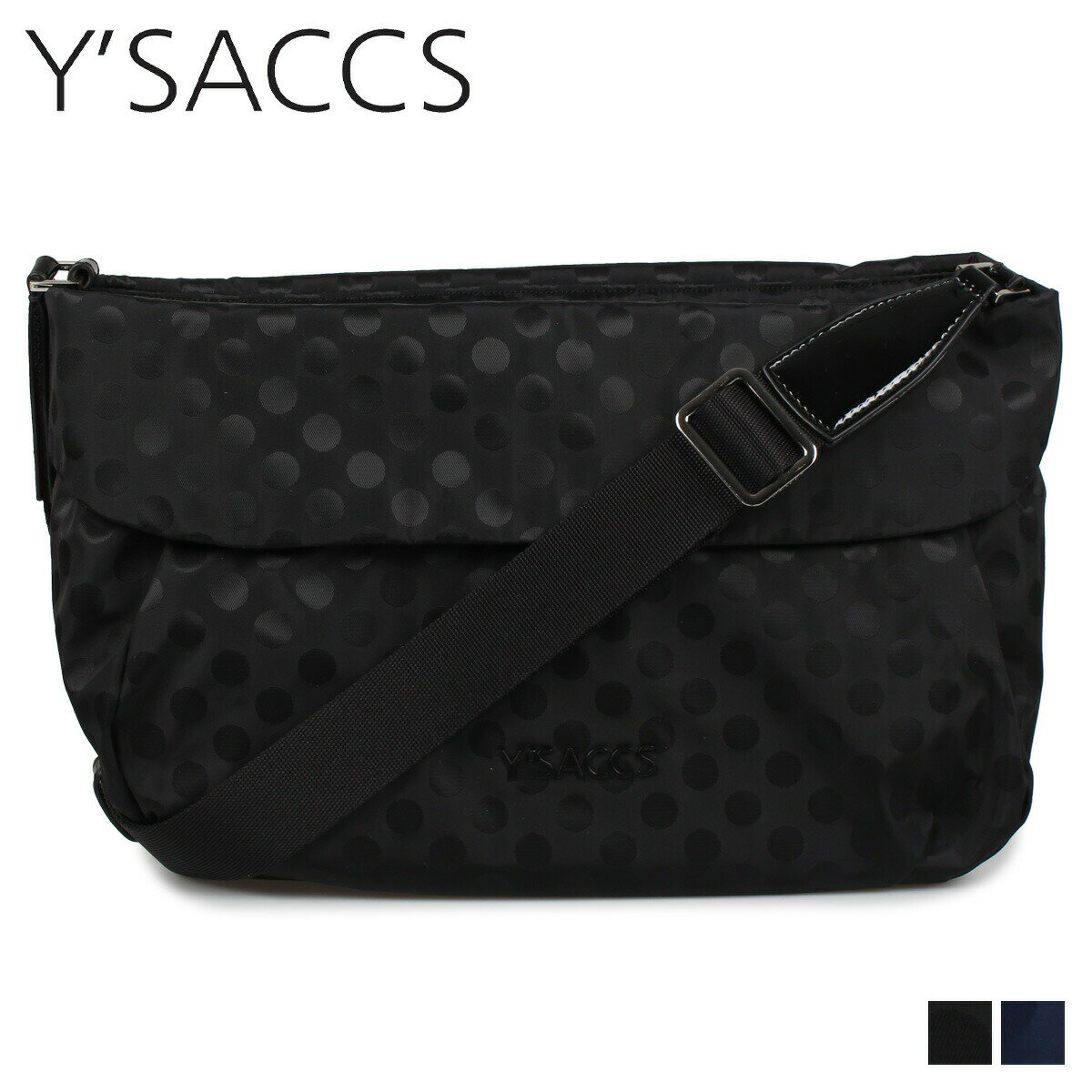  Y’SACCS SHOULDER BAG イザック ショルダーバッグ バッグ ポシェット レディース ポルカドット 撥水 ブラック ネイビー 黒 Y92-11-01 母の日