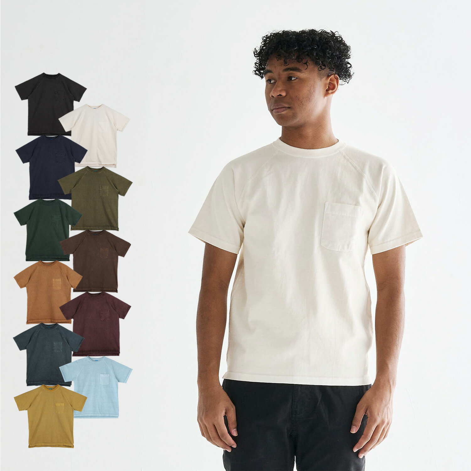 Good On SS HEAVY RAGLAN POCKET TEE グッドオン ヘビー ラグラン ポケット Tシャツ 半袖 メンズ レディース Uネック GO...