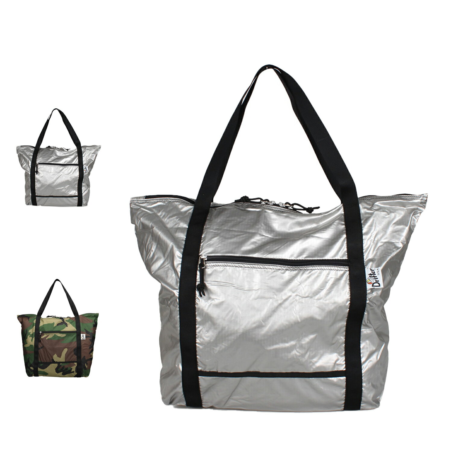 Rakuten - Drifter PACK TOTE L ドリフター トートバッグ エコバッグ メンズ レディース 10L パッカブル シルバー V2660