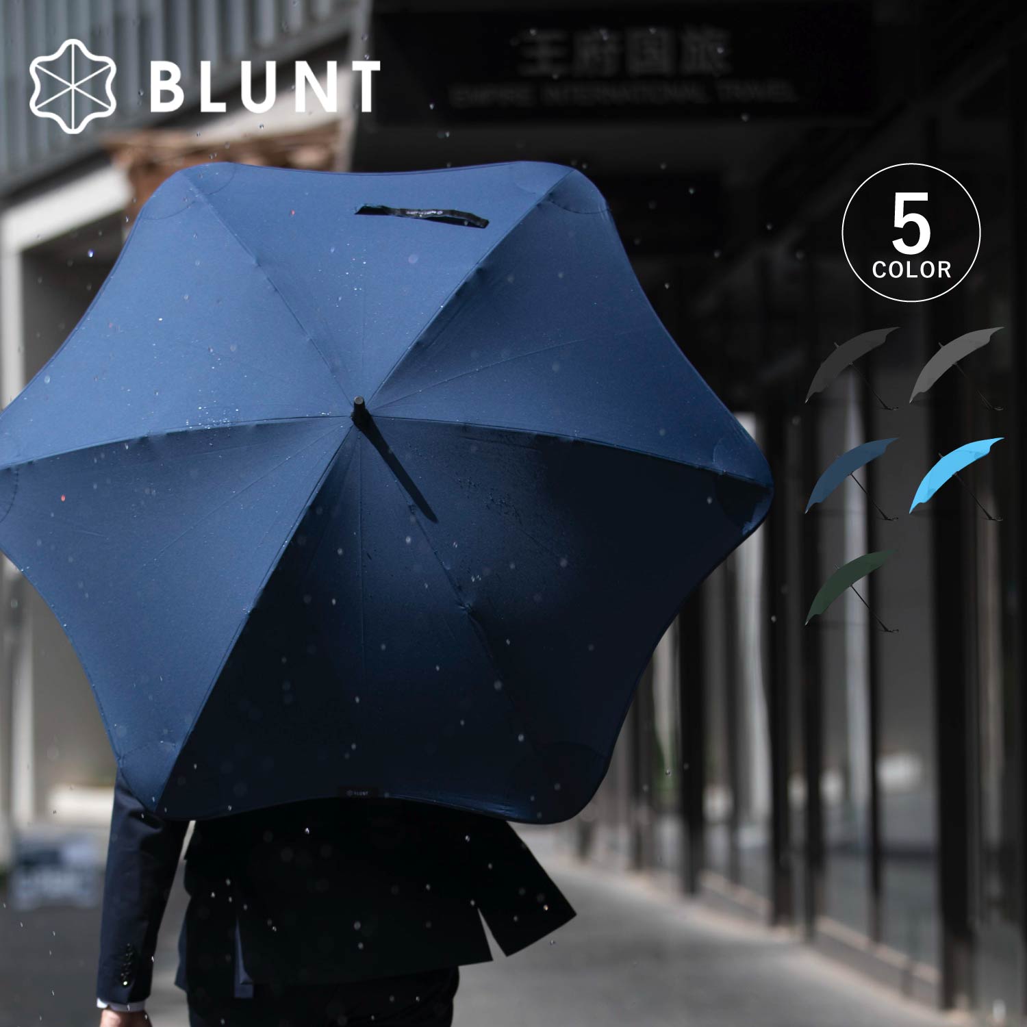 【最大1000円OFFクーポン配布中】BLUNT CLASSIC ブラント 長傘 雨傘 65cm クラシック メンズ レディース 軽量 耐風 ブラック チャコール ネイビー ブルー グリーン 黒