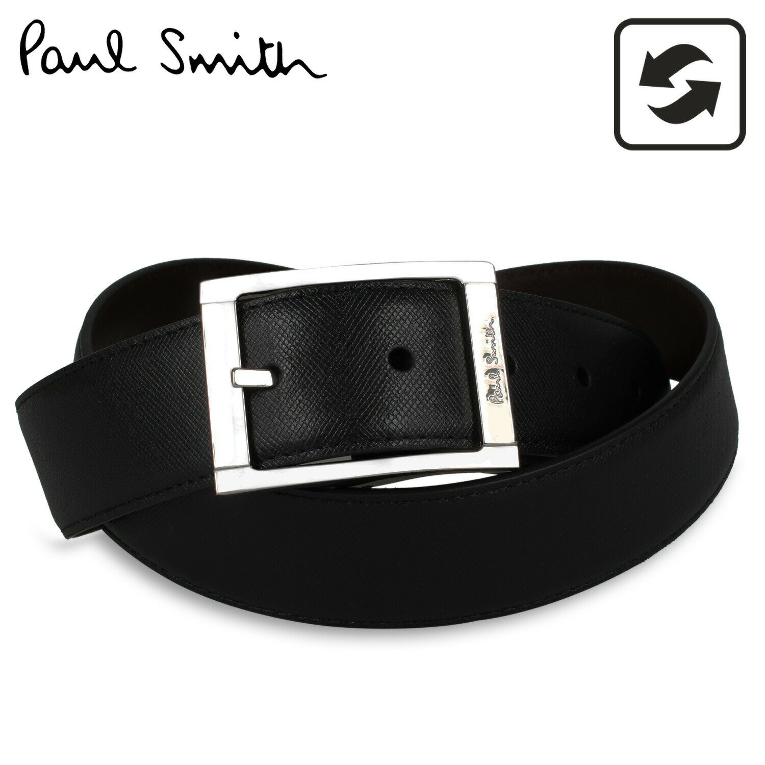 ポールスミス ベルト（メンズ） 【最大1000円OFFクーポン配布中】 Paul Smith BELT ポールスミス ベルト メンズ リバーシブル 本革 BELT ブラック ブラウン 黒 M1A4437ACUT