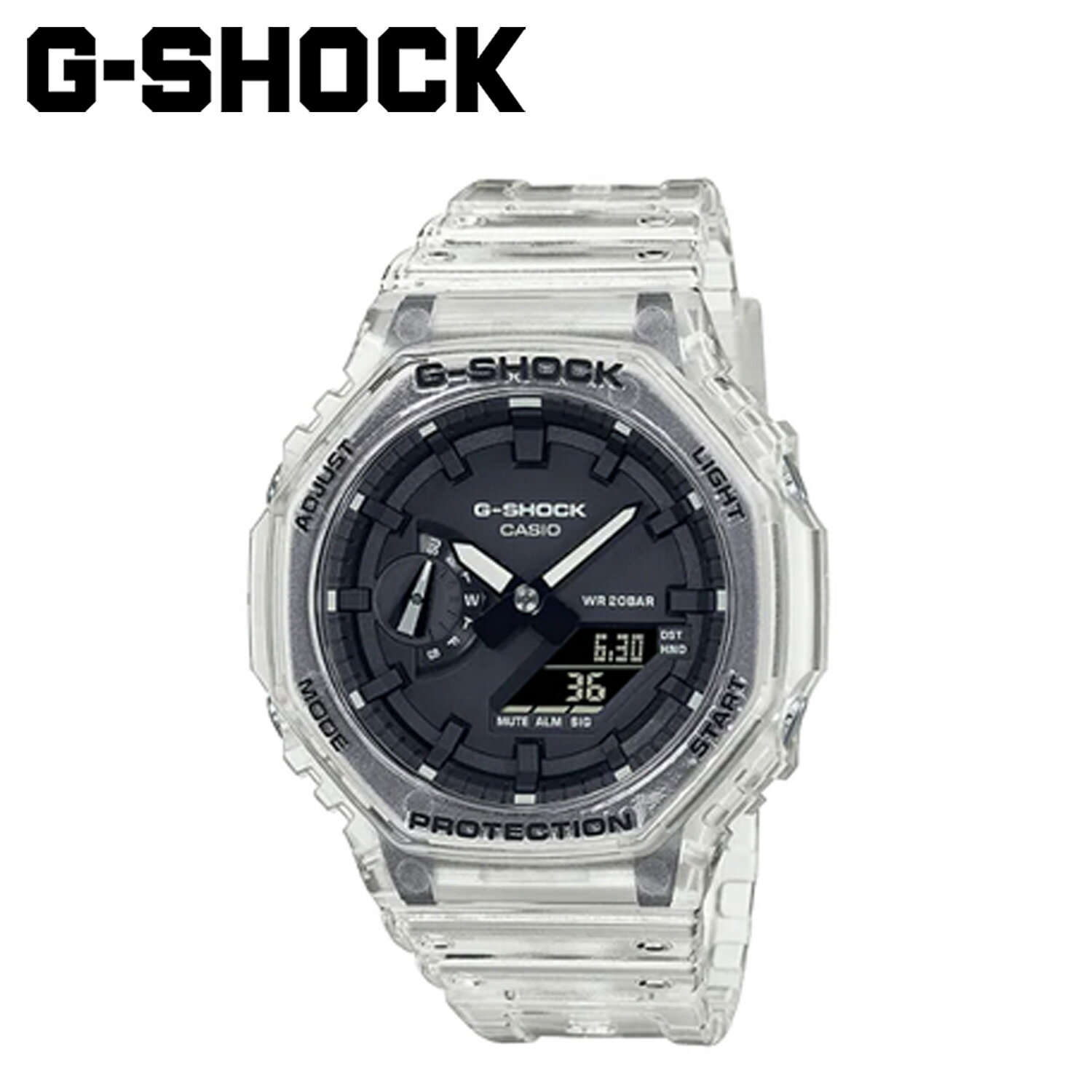 CASIO GA-2100SKE-7AJF カシオ G-SHOCK 腕時計 スケルトンシリーズ 防水 ジーショック Gショック G-ショック メンズ レディース クリア