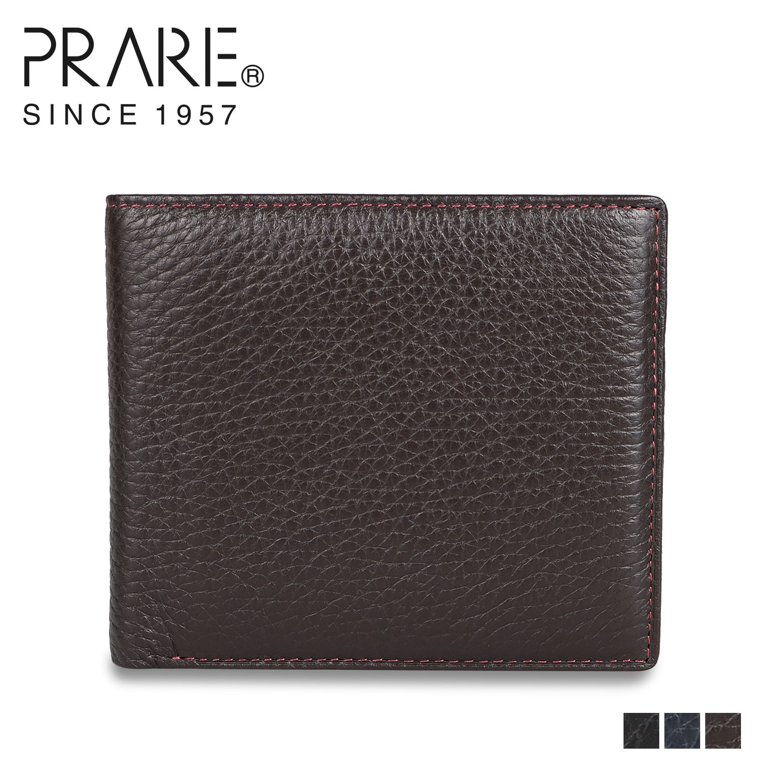 樂天商城 - PRAIRIE ITALIANDEERSKIN プレリー 二つ折り財布 メンズ 本革 イタリアンディア ブラック ネイビー ブラウン 黒 NP17211