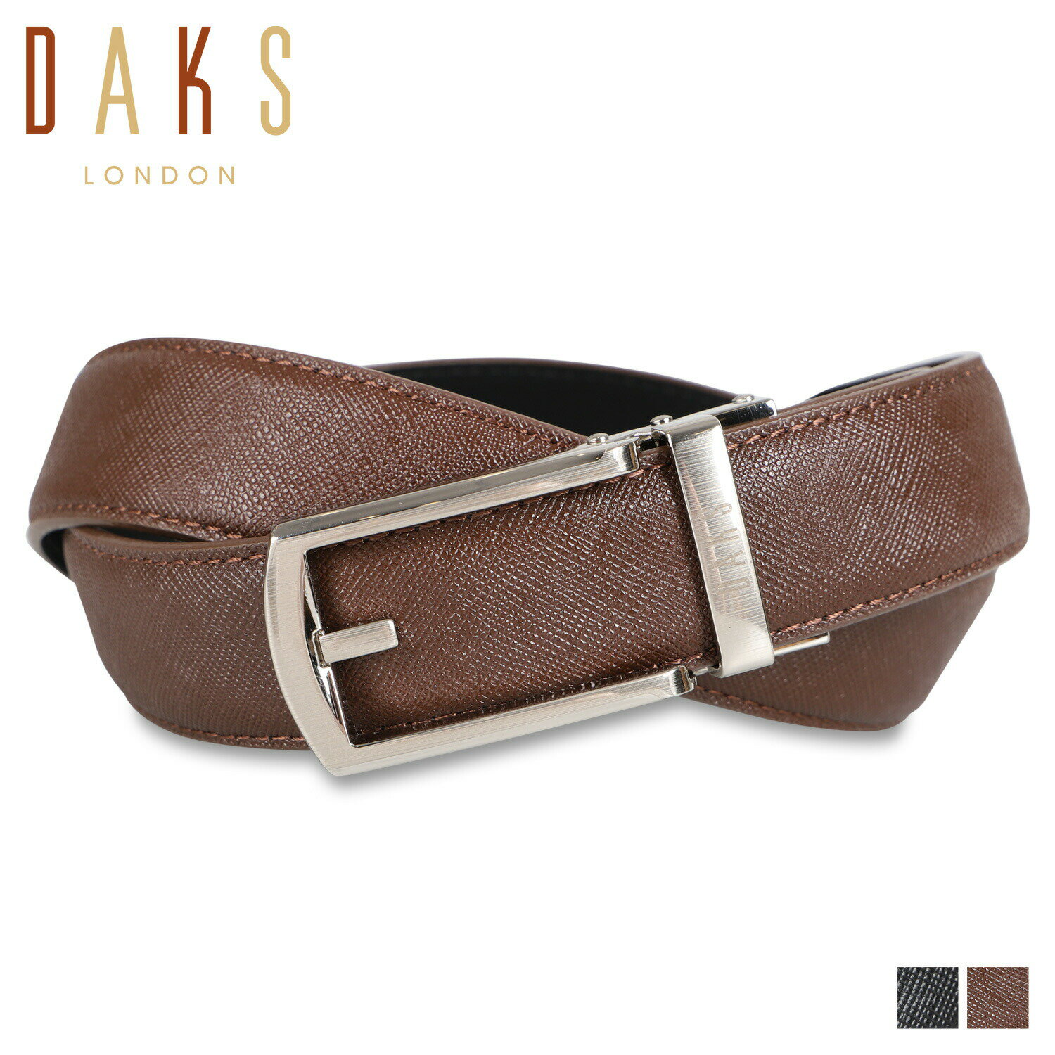 ダックス DAKS LEATHER BELT ダックス ベルト メンズ 本革 ブラック ダークブラウン 黒 DB16390