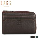 DAKS COIN CASE ダックス 財布 小銭入れ コインケース メンズ L字ファスナー ブラック ダーク ブラウン グリーン 黒 DP20770