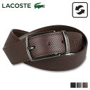 ラコステ 革ベルト メンズ 【最大1000円OFFクーポン配布中】 LACOSTE BELT ラコステ ベルト メンズ リバーシブル ブラック ネイビー ダークブラウン 黒 LB80090