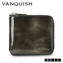 【最大1000円OFFクーポン配布中】 VANQUISH WALLET ヴァンキッシュ 二つ折り財布 メンズ 本革 ラウンドファスナー グレー ネイビー ブ..