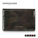 VANQUISH CARD CASE ヴァンキッシュ 名刺入れ 定期入れ カードケース メンズ 本革 グレー ネイビー ワイン ダーク ブラウン グリーン 43...