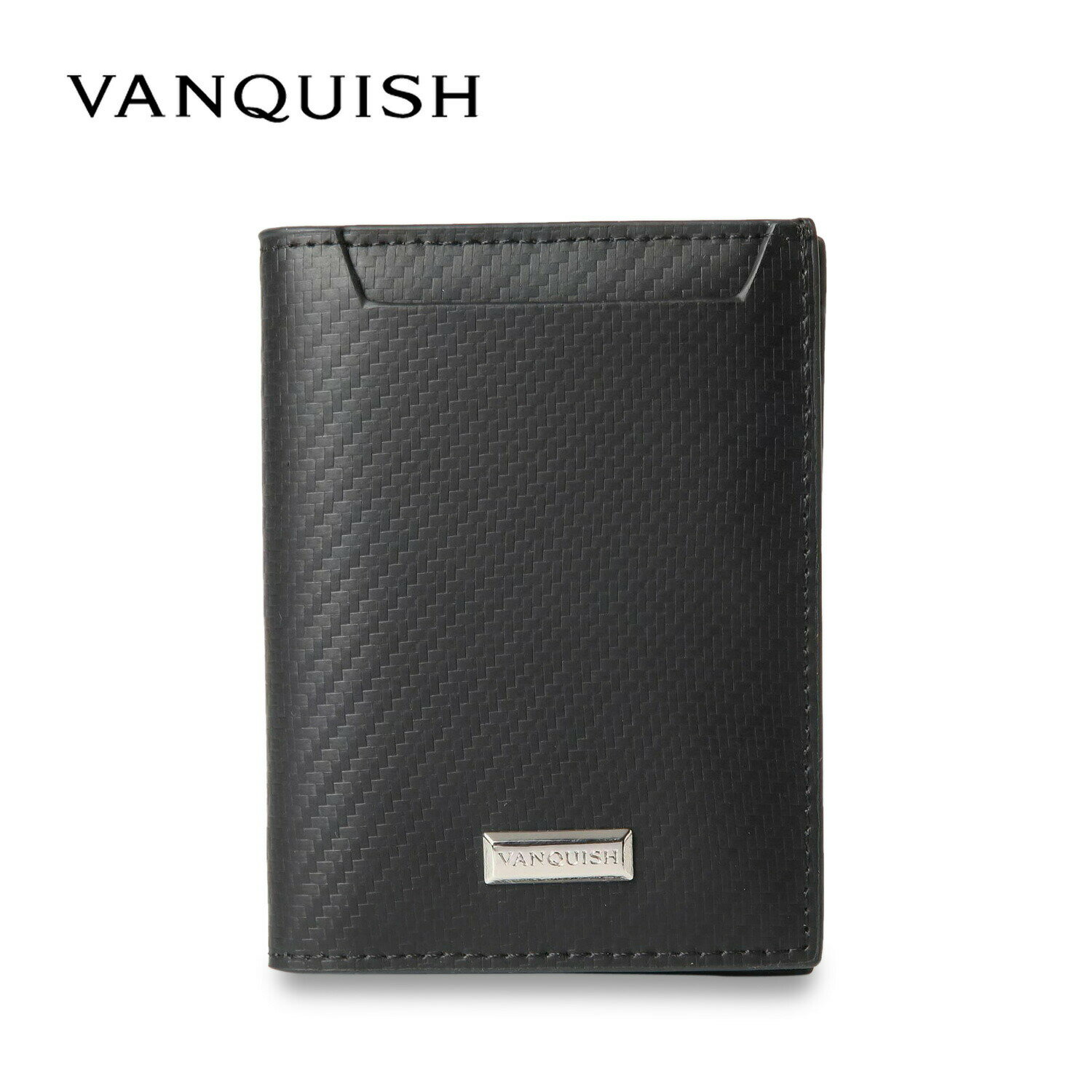 VANQUISH WALLET ヴァンキッシュ 二つ折り財布 メンズ 本革 ブラック 黒 43250
