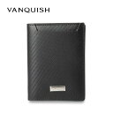 【最大1000円OFFクーポン配布中】 VANQUISH WALLET ヴァンキッシュ 二つ折り財布 メンズ 本革 ブラック 黒 43250