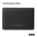 【最大1000円OFFクーポン配布中】 VANQUISH CARD CASE ヴァンキッシュ 名刺入れ 定期入れ カードケース メンズ 本革 ブラック ネイビー..