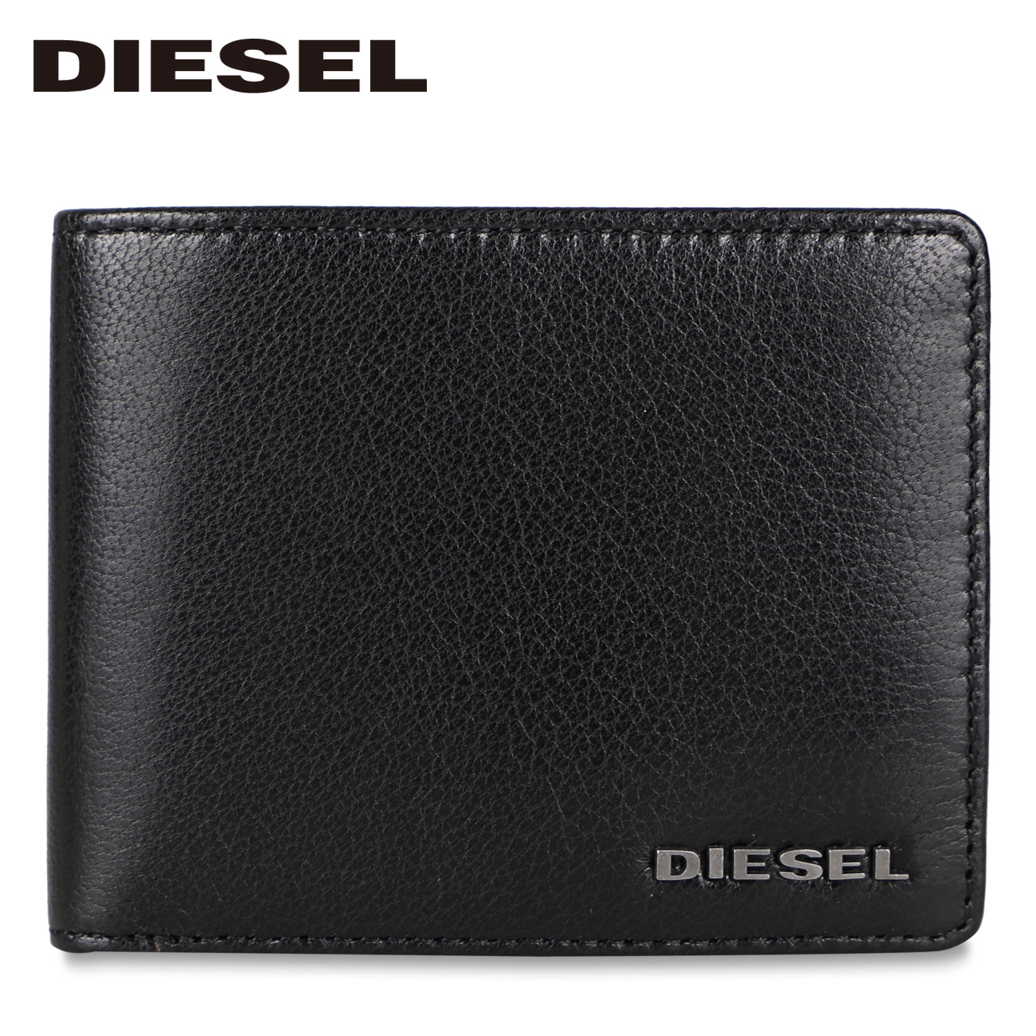 ディーゼル 二つ折り財布（メンズ） 【最大1000円OFFクーポン配布中】 DIESEL NEELA XS WALLET ディーゼル 二つ折り財布 メンズ デニム ブラック 黒 X08181P4229