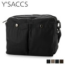 Y’SACCS DOUBLE HOOK POCKET SHOULDER イザック ショルダーバッグ レディース ブラック グレージュ ネイビー ブラウン 黒 20-008-01