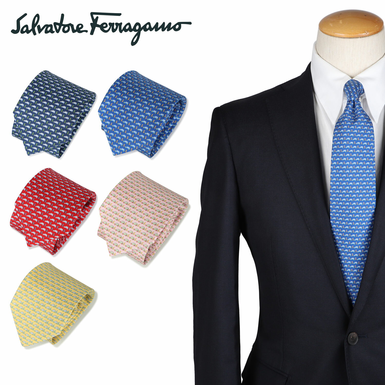 Salvatore Ferragamo TIE ȡ ե饬 ͥ  륯 ֥ 뺧