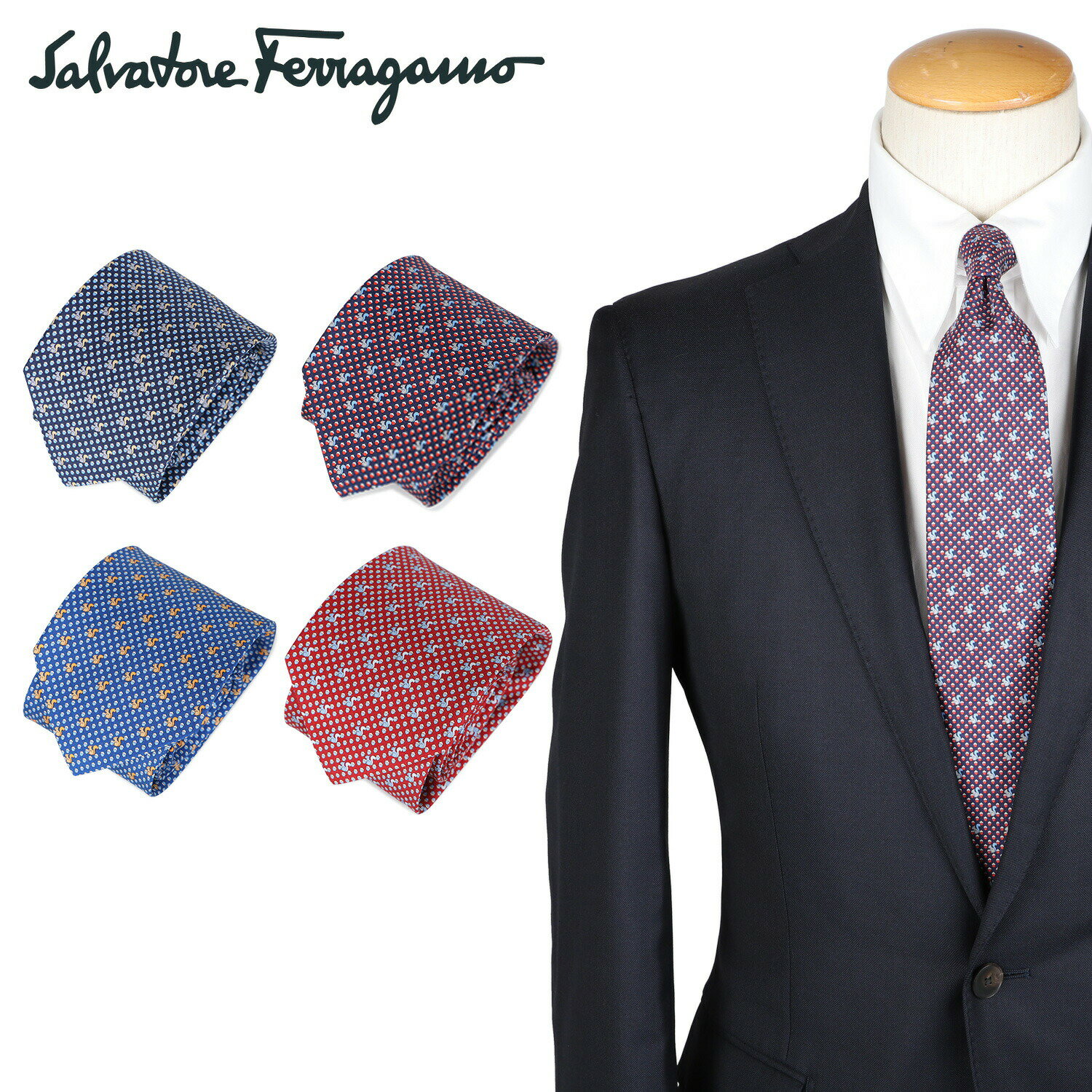 Salvatore Ferragamo TIE ȡ ե饬 ͥ  륯 ֥ 뺧