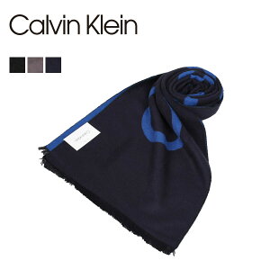 【最大1000円OFFクーポン配布中】 Calvin Klein CK LOGO WOVEN SCARF カルバンクライン マフラー ストール メンズ ブラック グレー ネイビー 黒 1CK0124