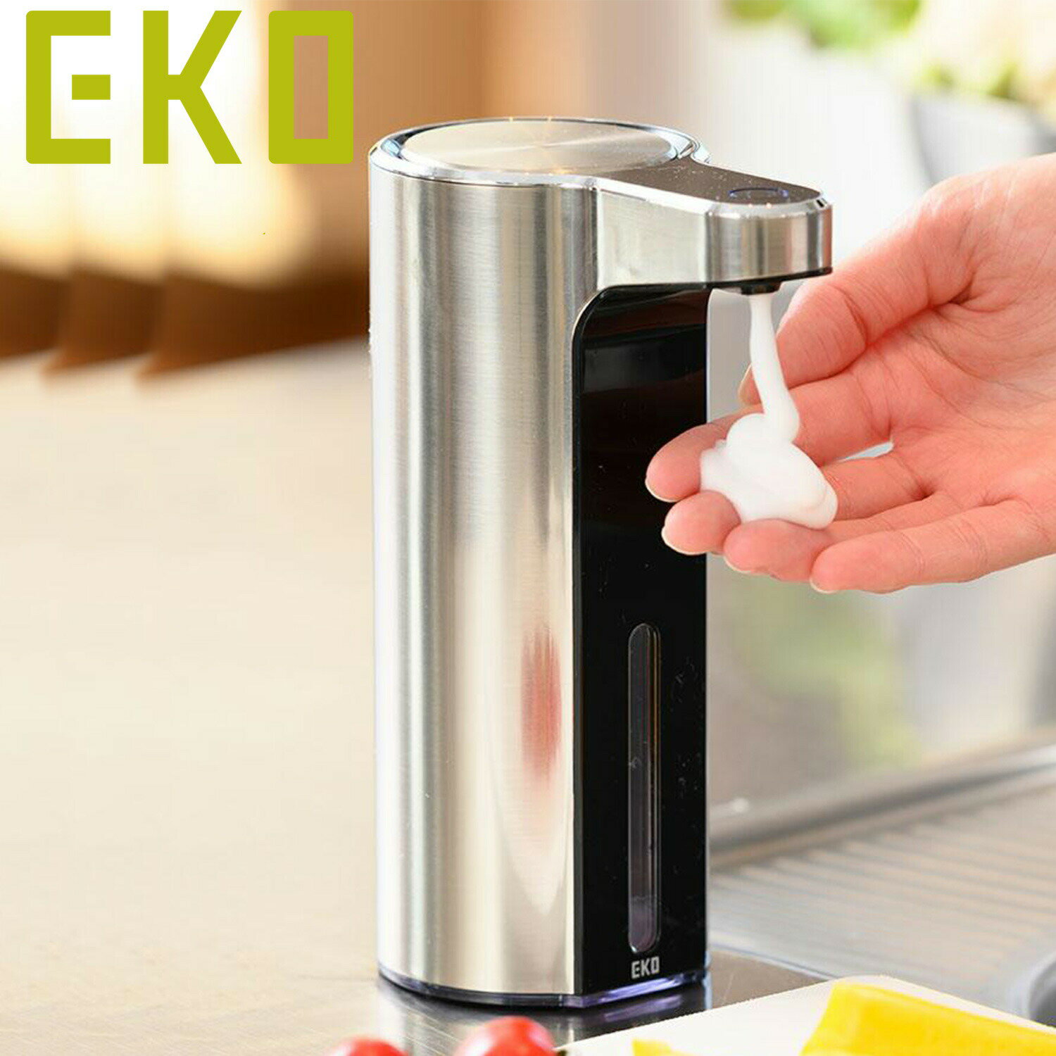 【最大1000円OFFクーポン配布中】 EKO AROMA SOAP DISPENSER イーケーオー ソープディスペンサー 250ml 自動 泡 充電式 EK6088F 1