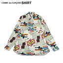 【最大1000円OFFクーポン配布中】 Comme des Garcons SHIRT KAWS PRINT COTTON POPLIN SHIRT コムデギャルソン シャツ 長袖 シャツ メンズ カウズ コラボ ホワイト 白 FH-B021