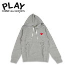 【最大1000円OFFクーポン配布中】 PLAY COMME des GARCONS RED HEART PLAY HOODED SWEATSHIRT プレイ コムデギャルソン パーカー スウェット プルオーバー メンズ グレー T170