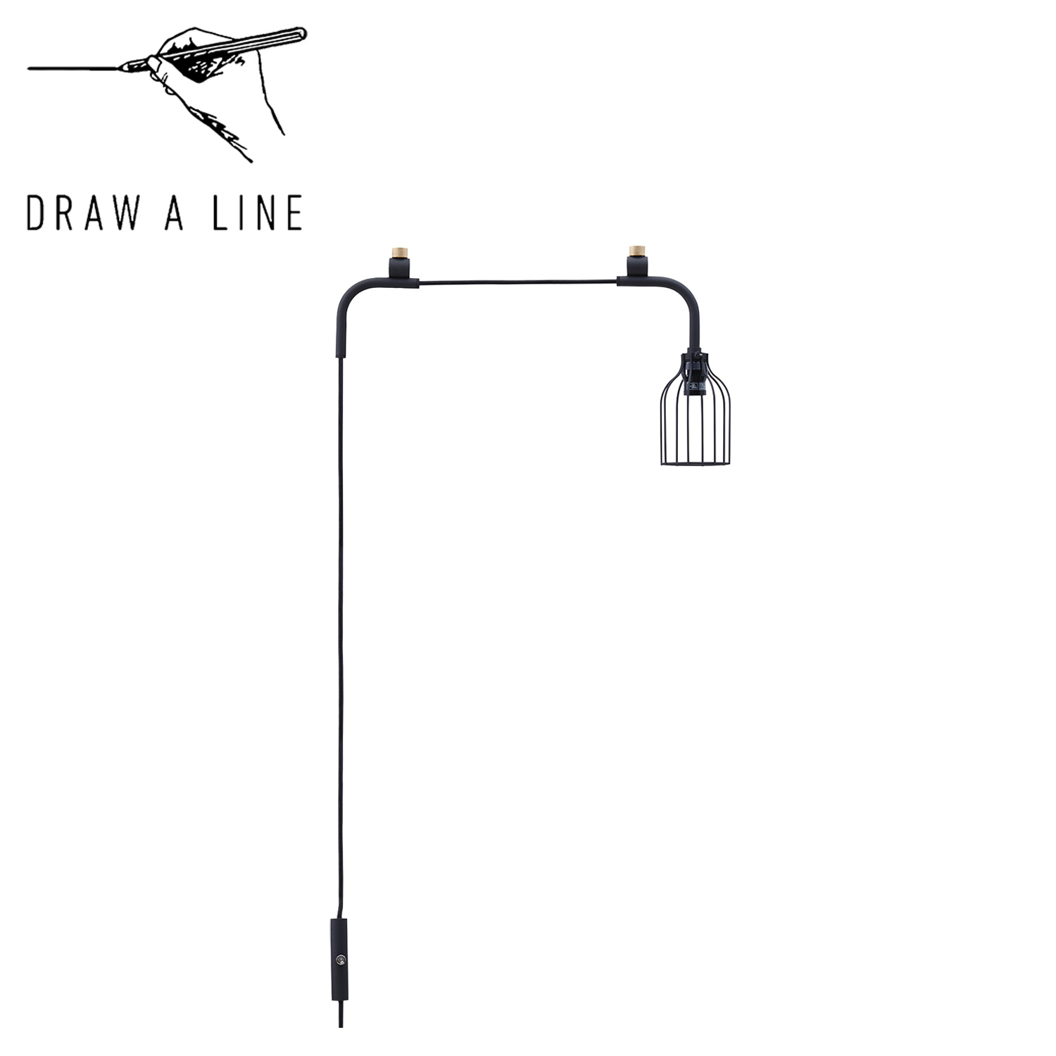 DRAW A LINE ドローアライン 007 Lamp A ランプ 関節照明 ライト つっぱり棒 照明器具 ランプA 001 Tension Rod A 専用 LED対応 アンティーク D-LA