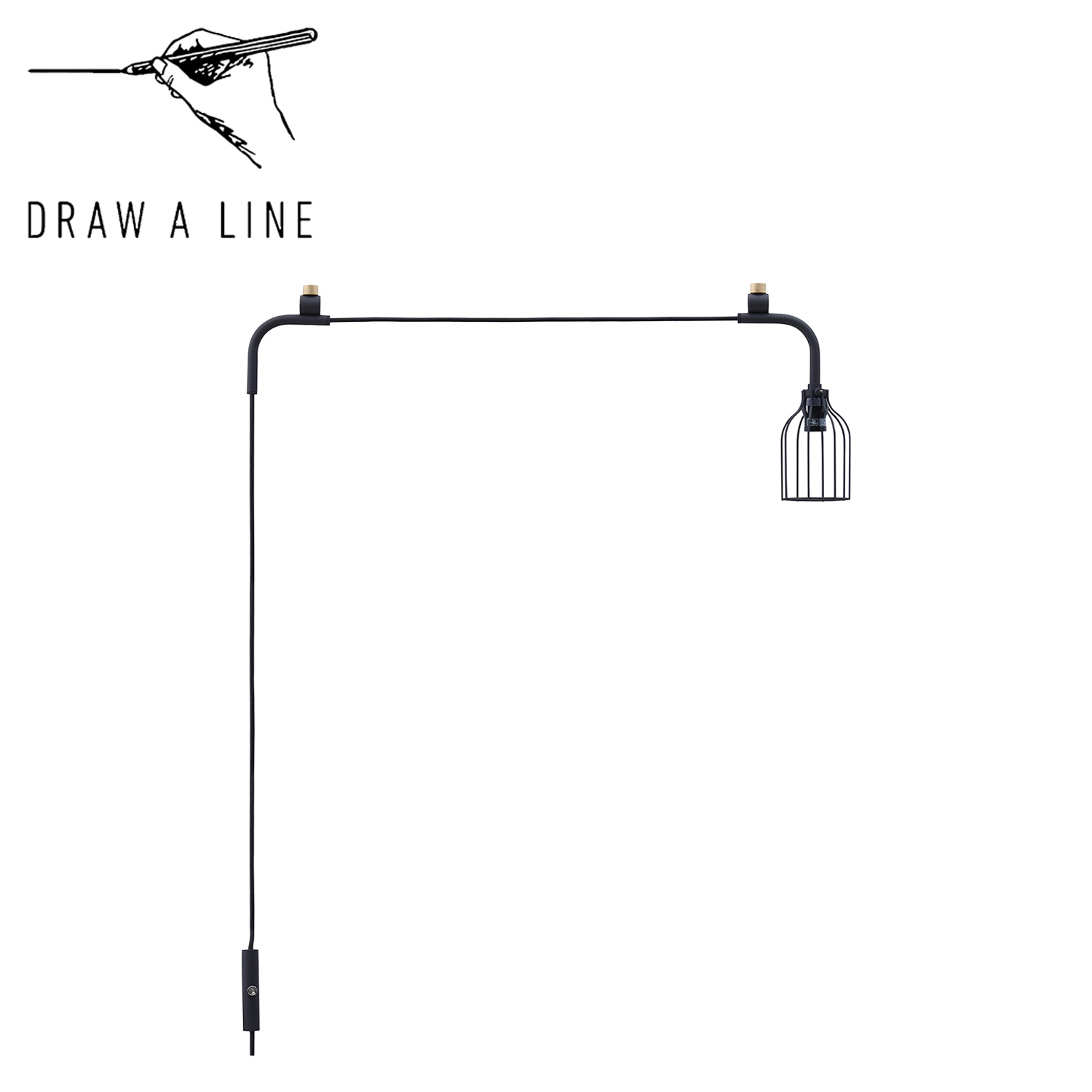 DRAW A LINE ドローアライン 008 Lamp B ランプ 関節照明 ライト つっぱり棒 照明器具 ランプB 002 Tension Rod B 専用 LED対応 アンティーク D-LB