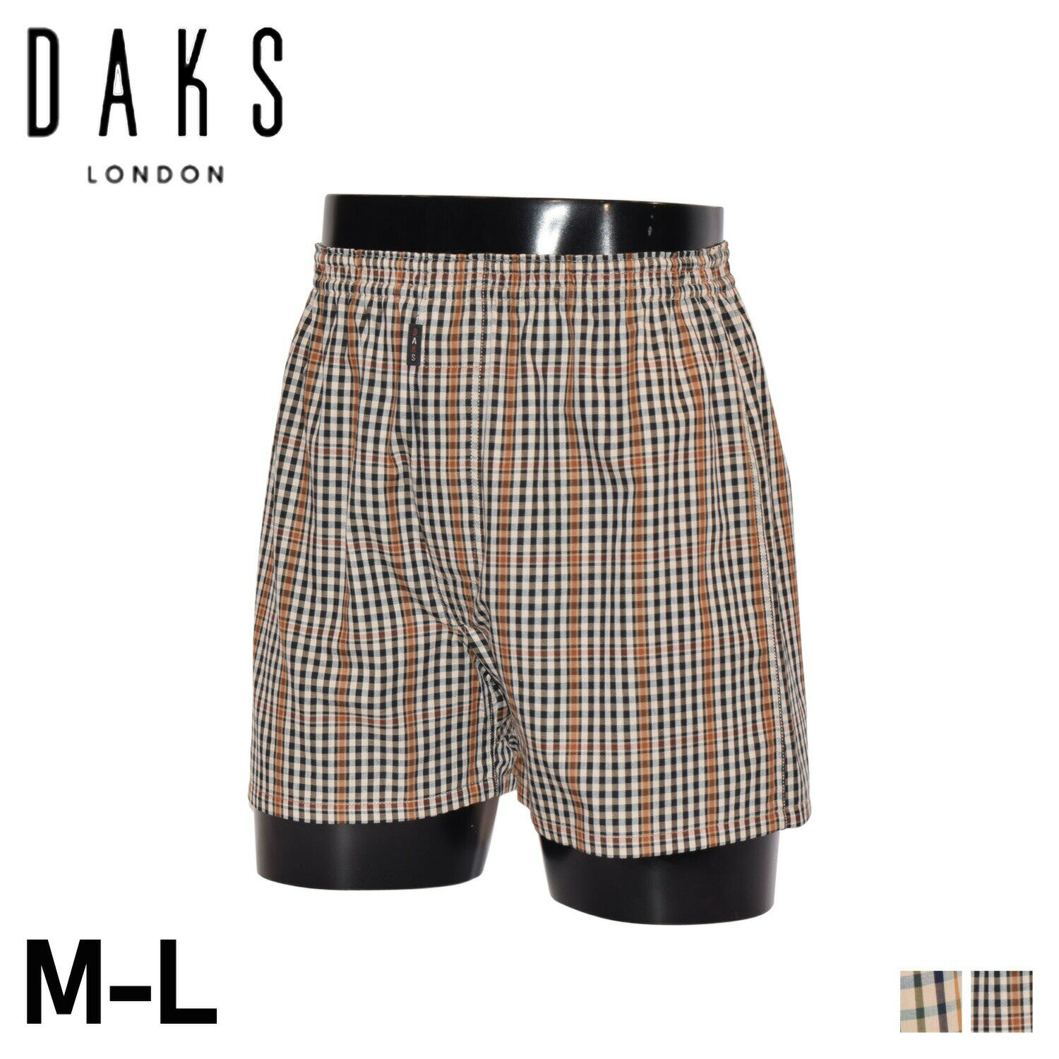 【最大1000円OFFクーポン配布中】 DAKS TRUNKS ダックス トランクス 下着 インナー アンダーウェア メンズ 前開き M-L メンズ下着 男性 ベージュ ブラウン 0015-02