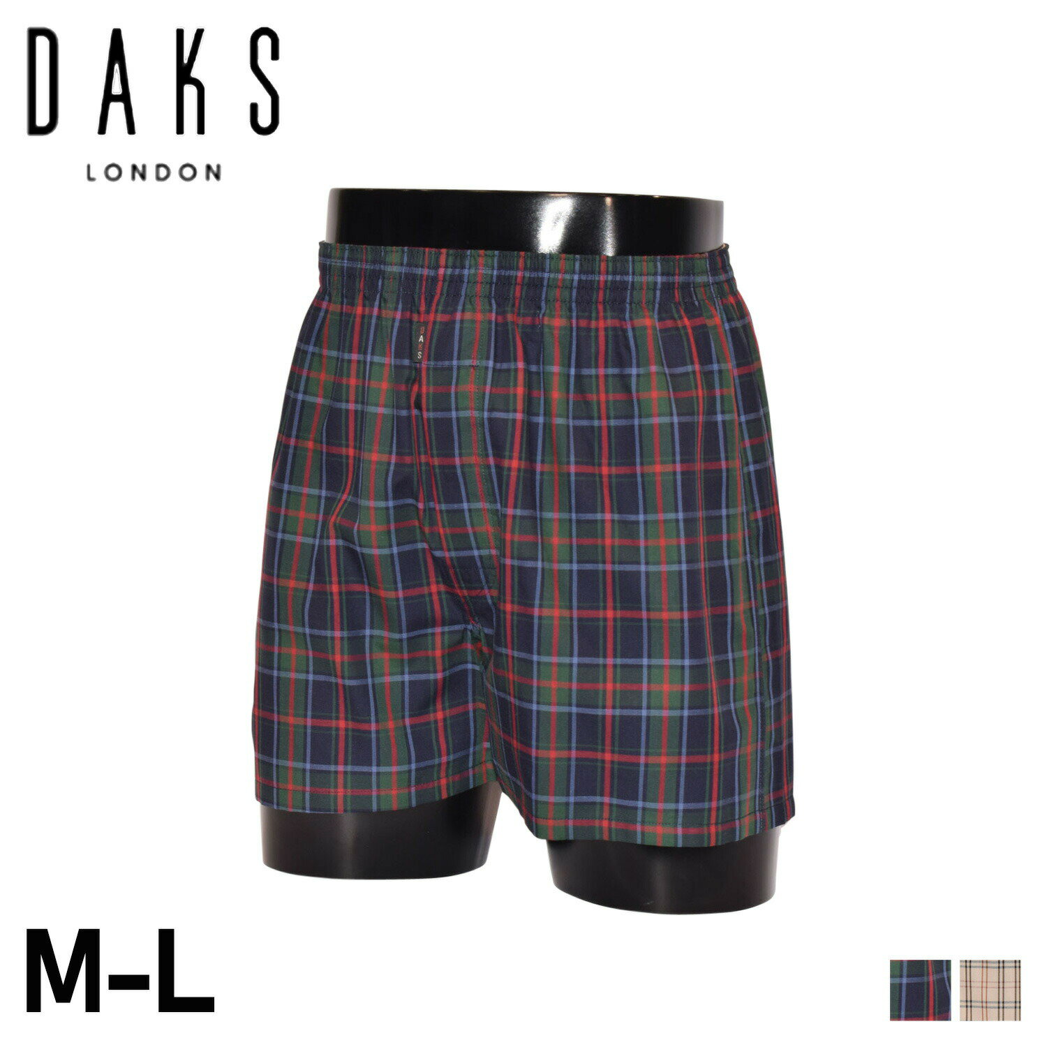 【最大1000円OFFクーポン配布中】 DAKS TRUNKS ダックス トランクス 下着 インナー アンダーウェア メンズ 前開き ソフトパイルゴム M-L メンズ下着 男性 ネイビー ベージュ 0159-01