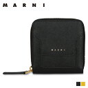 【最大1000円OFFクーポン配布中】 MARNI マルニ 財布 スクエア ジップアラウンド ウォレット レディース ラウンドファスナー SQUARE ZIP AROUND WALLET ブラック イエロー 黒 PFMOQ09U07 LV520