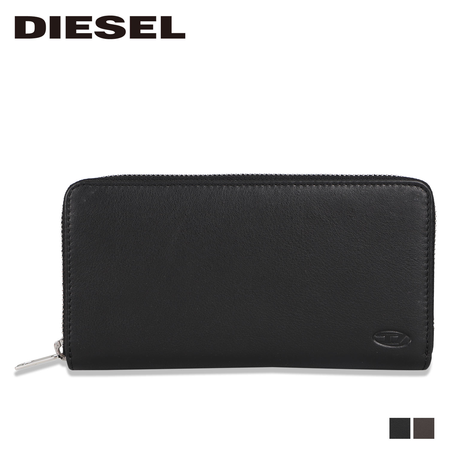 ディーゼル 長財布（メンズ） DIESEL HISSU 24 ZIP WALLET ディーゼル 財布 長財布 メンズ レディース ラウンドファスナー 本革 ブラック ブラウン 黒 X08423-P0685