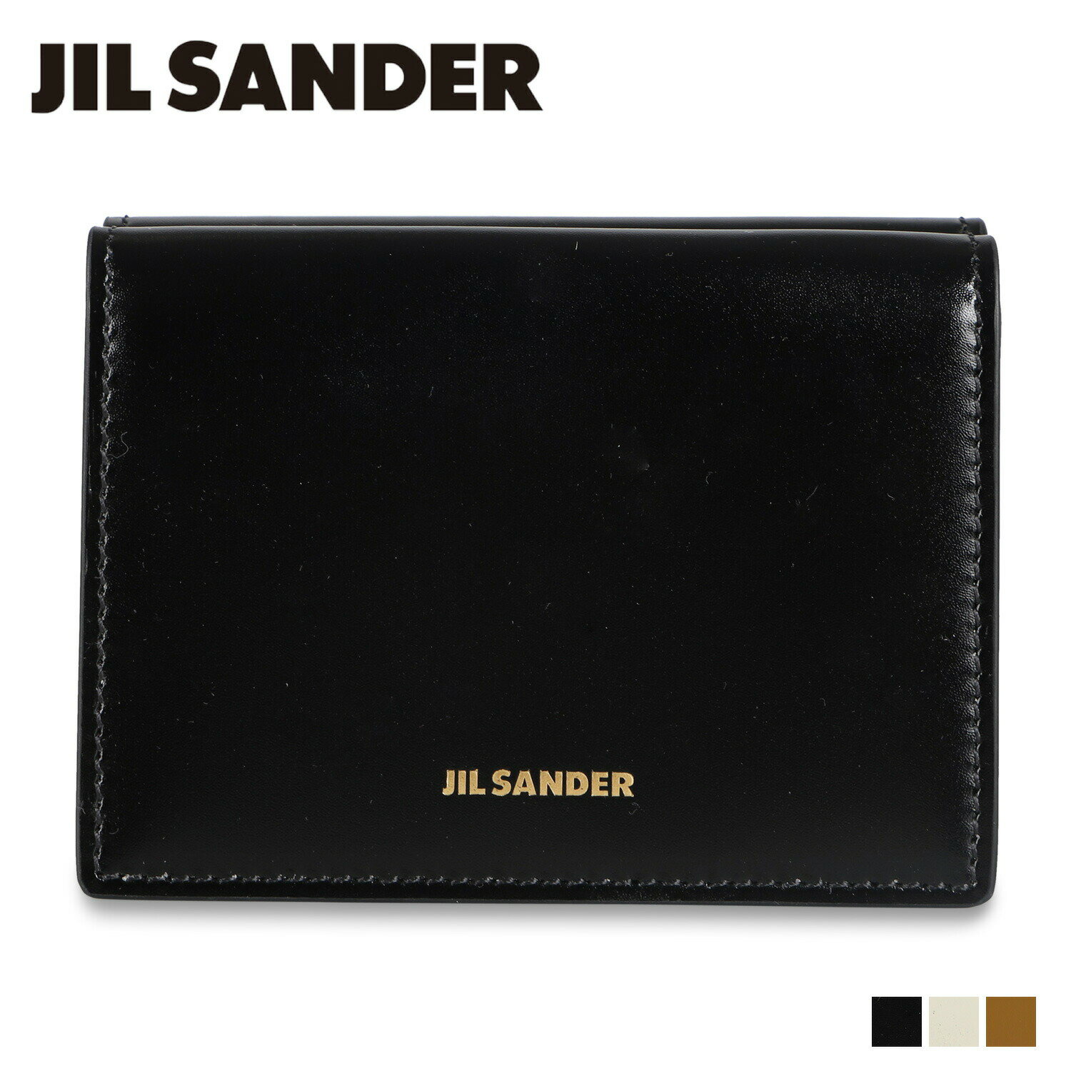 JIL SANDER TINY WALLET ジルサンダー 財布 三つ折りタイニー ウォレット レディース 本革 ブラック ホワイト ブラウン 黒 白 JSPU840161 WUS69158N