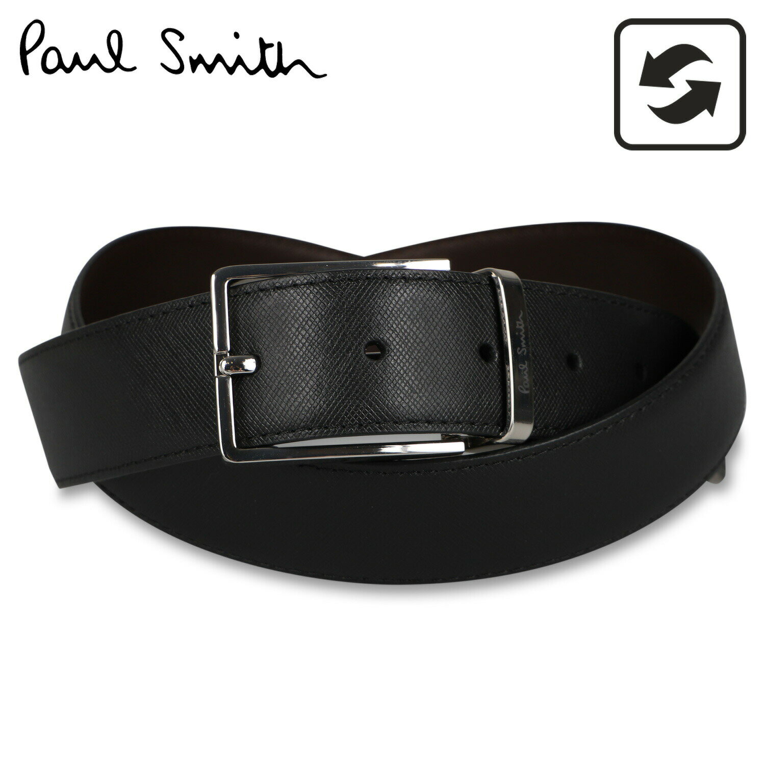 ポールスミス ベルト（レディース） 【最大1000円OFFクーポン配布中】 Paul Smith BELT ポールスミス ベルト レザーベルト メンズ リバーシブル 本革 ブラック ブラウン 黒 M1A 4437 CCUT