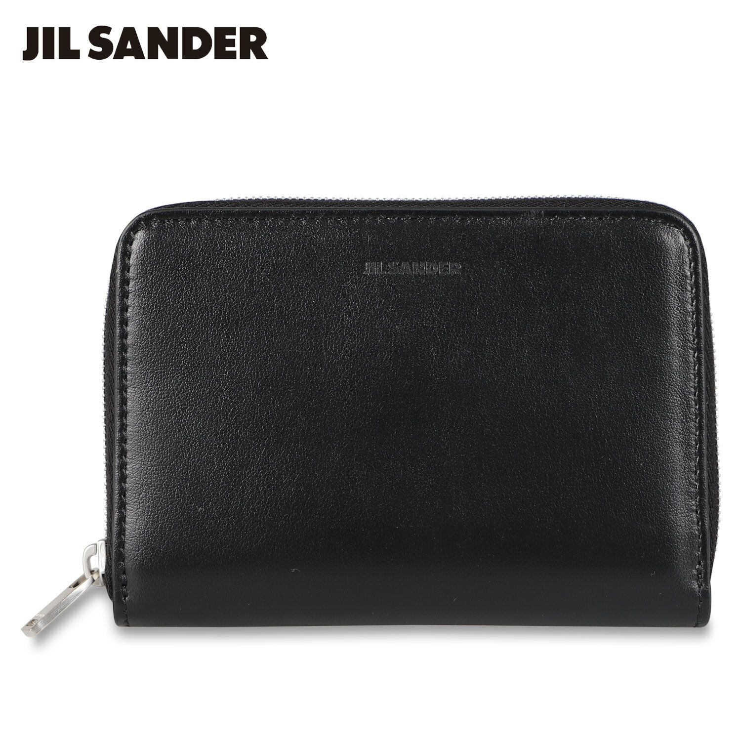  JIL SANDER POCKET ZIP AROUND WALLET ジルサンダー 財布 二つ折り ポケット ジップアラウンド ウォレット メンズ 牛革 ラウンドファスナー ブラック 黒 JSMU840111 MUS00008N