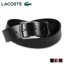 ラコステ 革ベルト メンズ 【最大1000円OFFクーポン配布中】 LACOSTE BELT ラコステ ベルト レザーベルト メンズ 本革 ブラック ダーク ブラウン 黒 LB61970