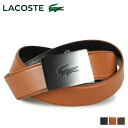 LACOSTE ベルト メンズ 【最大1000円OFFクーポン配布中】 LACOSTE BELT ラコステ ベルト レザーベルト メンズ 本革 ブラック ブラウン 黒 LB84885