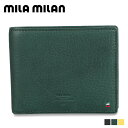mila milan PISTA ミラ・ミラン 財布 二つ折り ピスタ メンズ レディース 本革 ブラック グリーン イエロー 黒 254623(4)