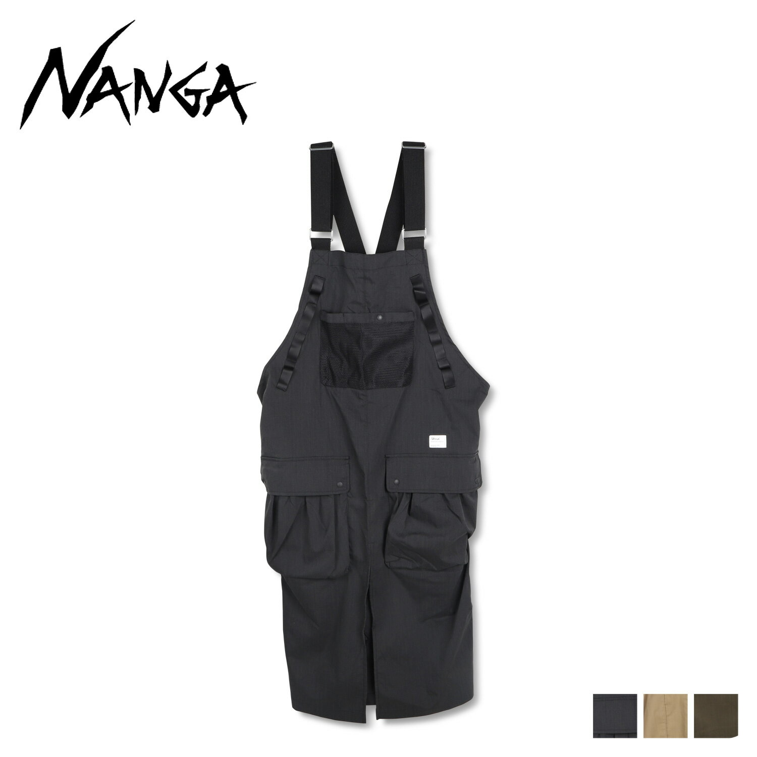 NANGA TAKIBI RIPSTOP FIELD APRON ナンガ キビリップストップ フィールド エプロン ワークエプロン メンズ レディース 大きいサイズ ブラック ベージュ グリーン 黒