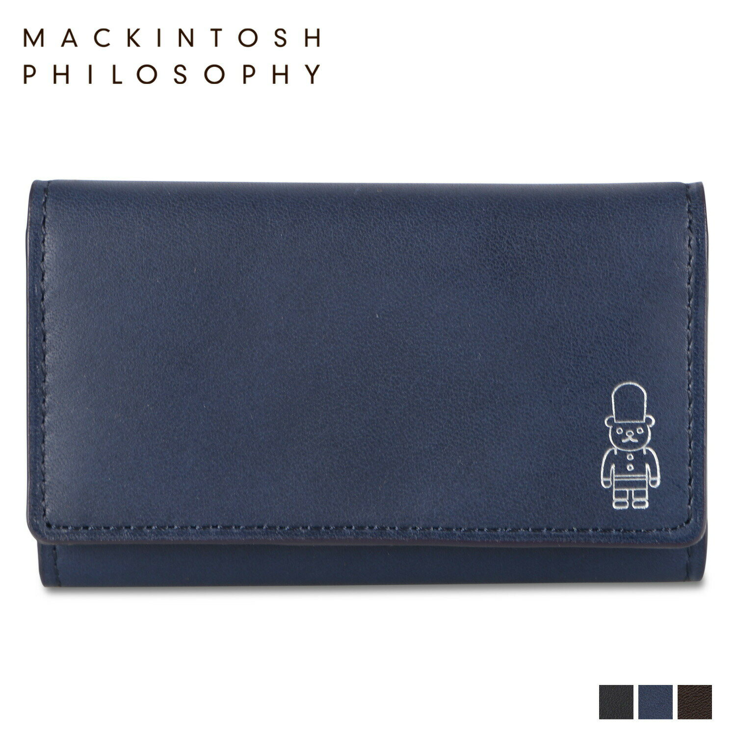 【最大1000円OFFクーポン配布中】 MACKINTOSH PHILOSOPHY KEY CASE マッキントッシュ フィロソフィー キーケース キーホルダー メンズ レディース 4連 本革 ブラック ネイビー ブラウン 黒 MAP-1075121