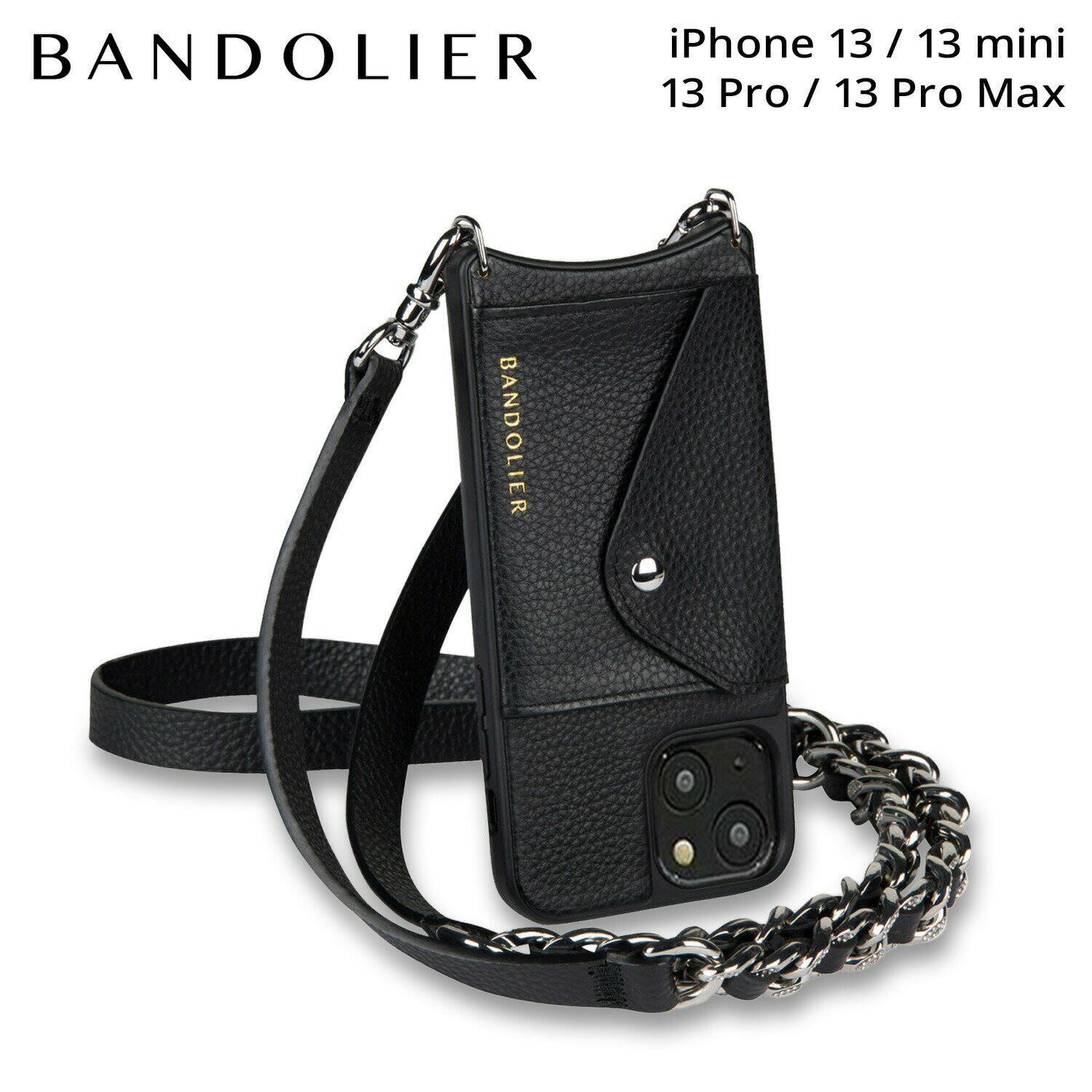 BANDOLIER ANNA SIDE SLOT BLACK SILVER Хɥ䡼 iPhone 13 13Pro iPhone 13 Pro Max  ޥۥ   ե  ɥå ֥å С  ǥ ֥å  14ANN