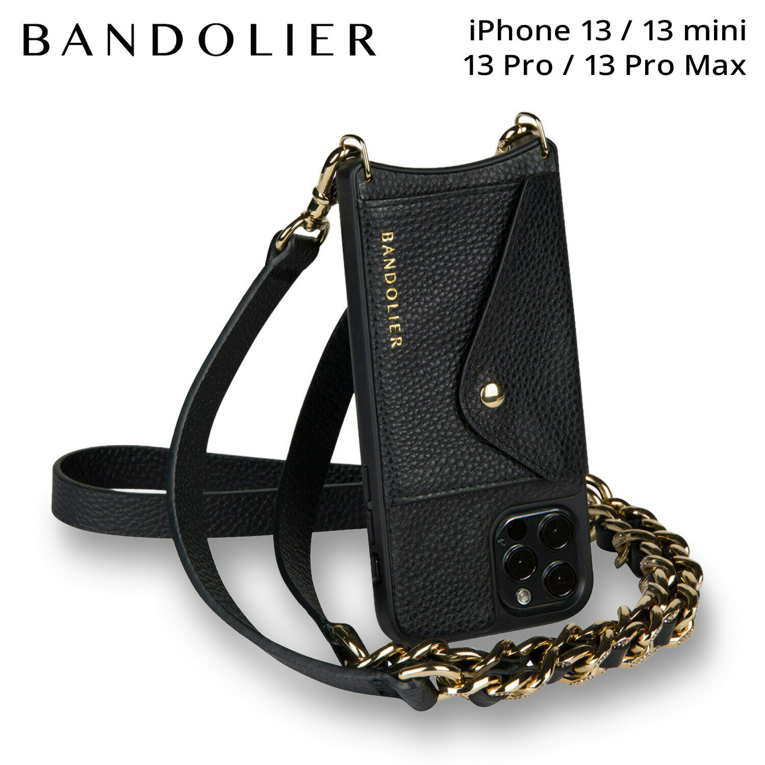 BANDOLIER ANNA SIDE SLOT BLACK GOLD Хɥ䡼 iPhone 13 13Pro iPhone 13 Pro Max  ޥۥ   ե  ɥå ֥å   ǥ ֥å  14ANN