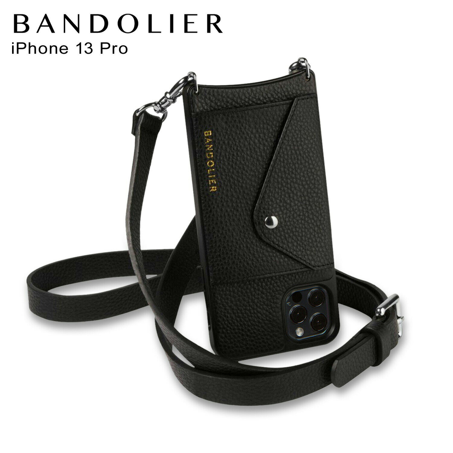 BANDOLIER HAILEY SIDE SLOT PEWTER バンドリヤー iPhone 13 mini iPhone 13 13Pro iPhone 13 Pro Max ケース スマホケース 携帯 ショルダー アイフォン ヘイリー サイドスロット ピューター メンズ レディース 14HAI